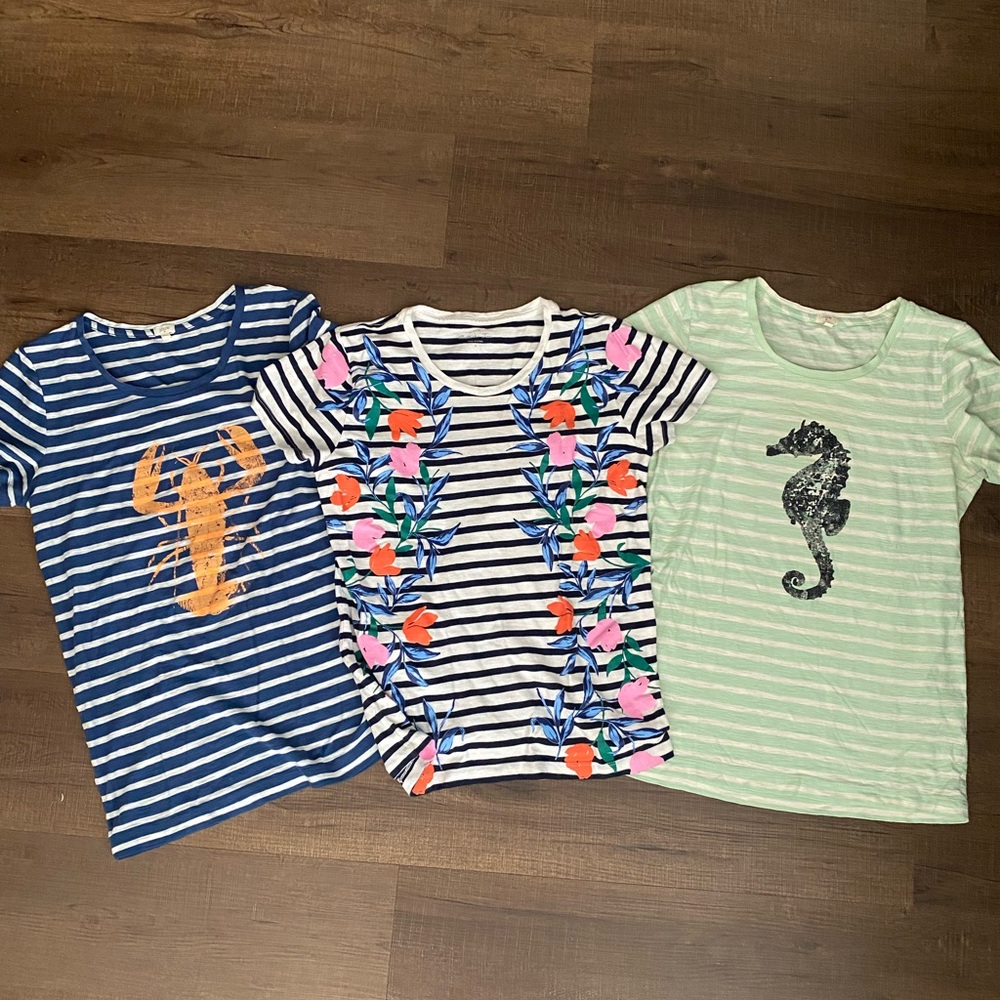 Jcrew size small tee bundle